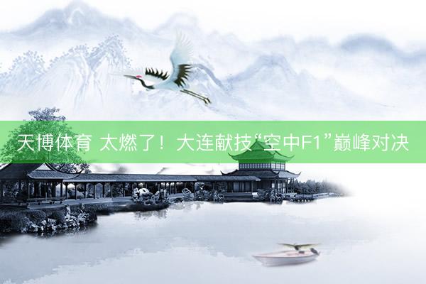 天博体育 太燃了！大连献技“空中F1”巅峰对决