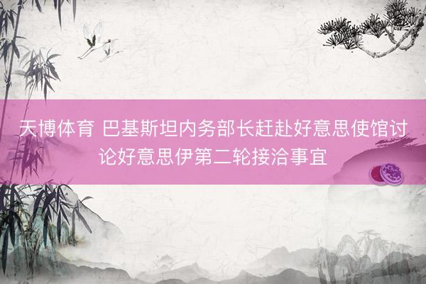 天博体育 巴基斯坦内务部长赶赴好意思使馆讨论好意思伊第二轮接洽事宜
